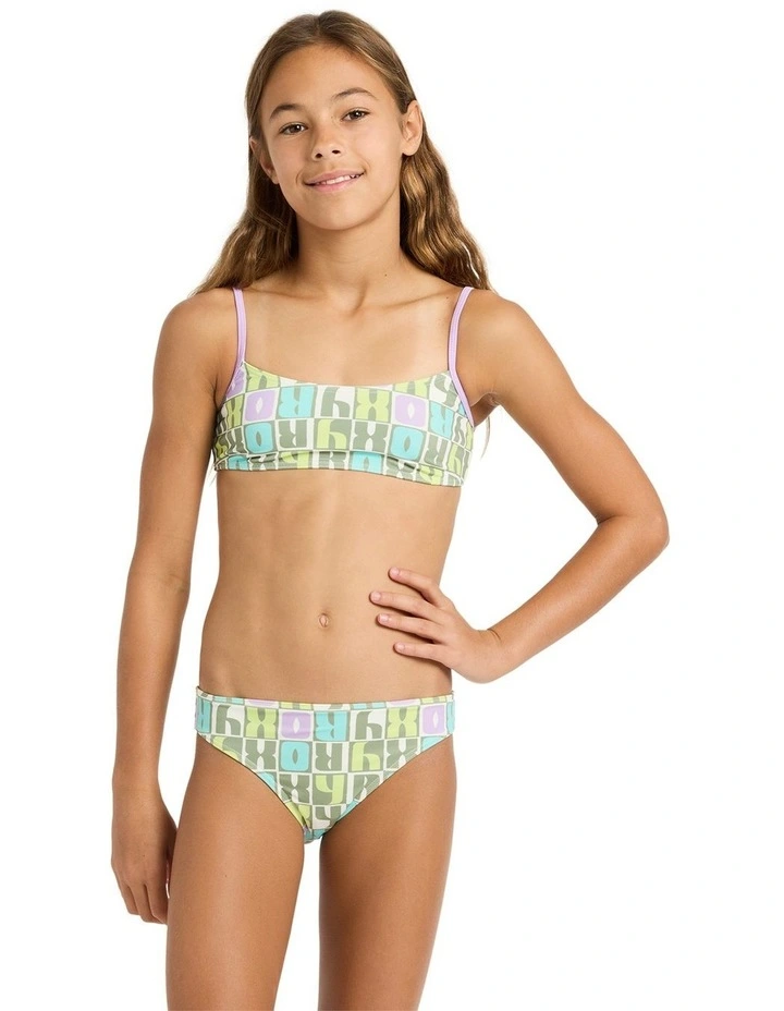 Letter Up Bralette Set Two Piece in Multi image 1