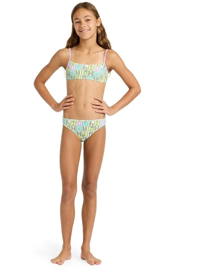 Letter Up Bralette Set Two Piece in Multi image 5