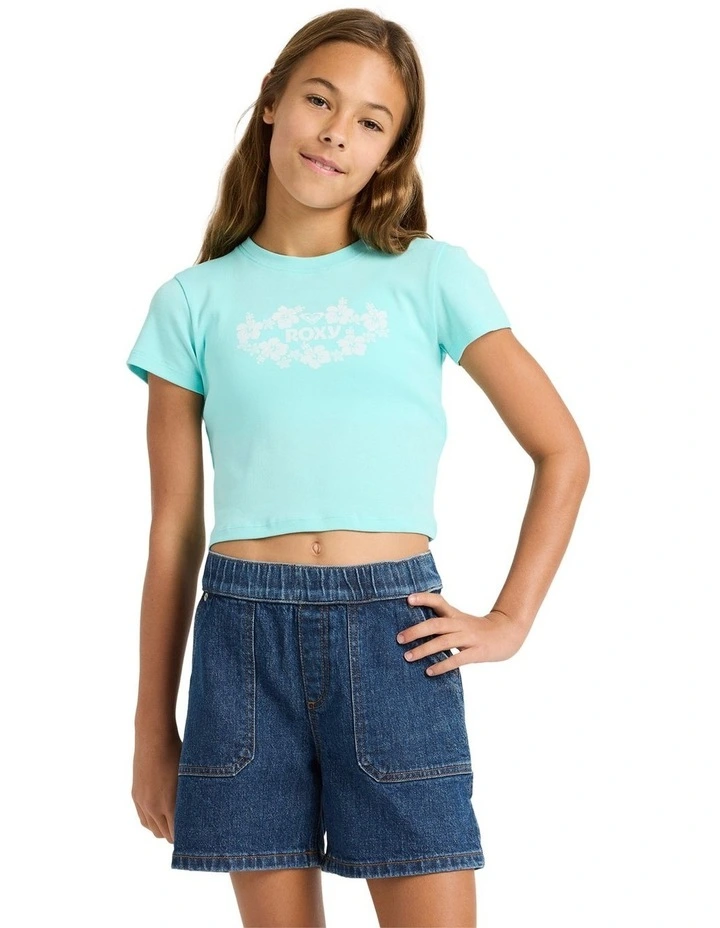 One More Time T-shirt in Aqua Splash image 1