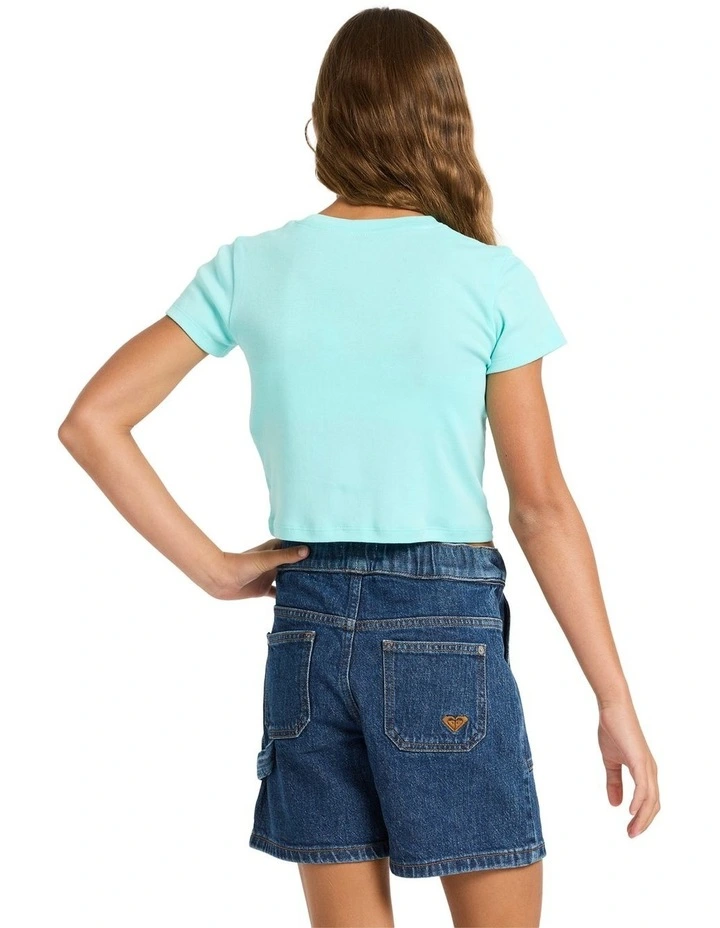 One More Time T-shirt in Aqua Splash image 2