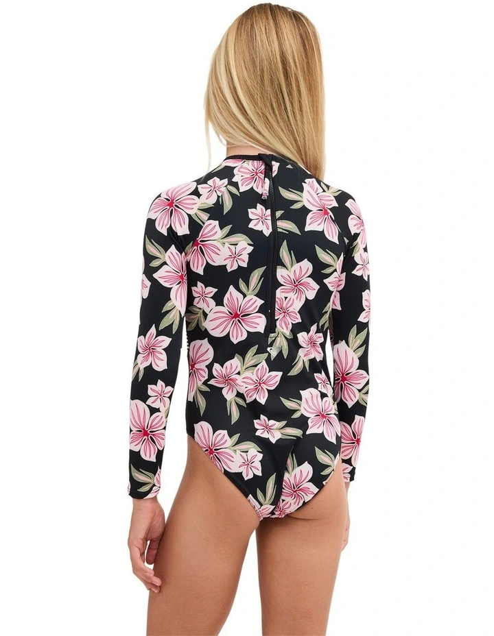 Girls 8-16 Of The Pacific Long Sleeve One Piece Swimsuit in Assorted image 2