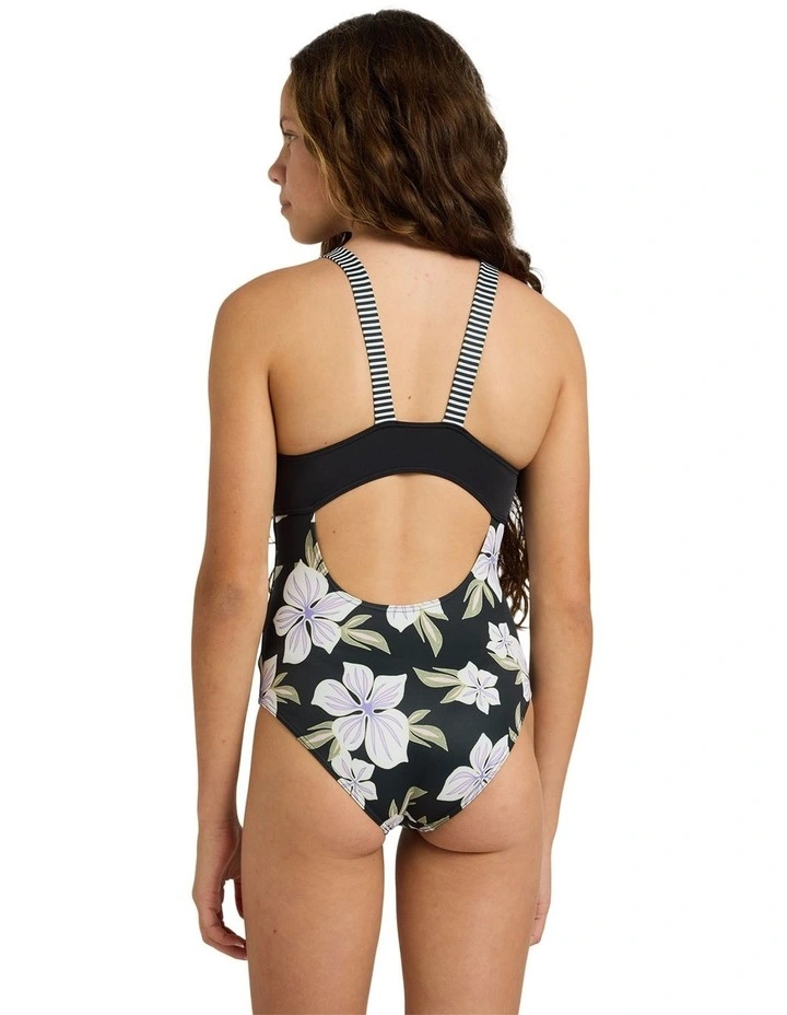 Girls 8-16 Of The Pacific One Piece Swimsuit in Black image 2