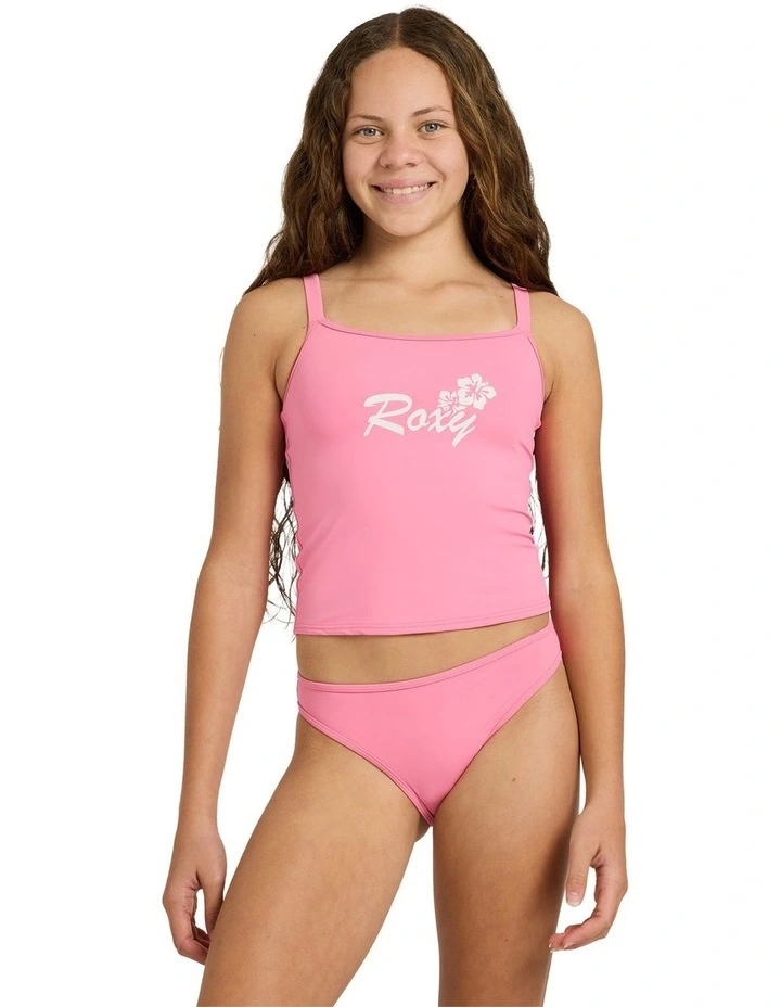 Girls 8-16 Summer Wave Tankini Two Piece in Pink image 1