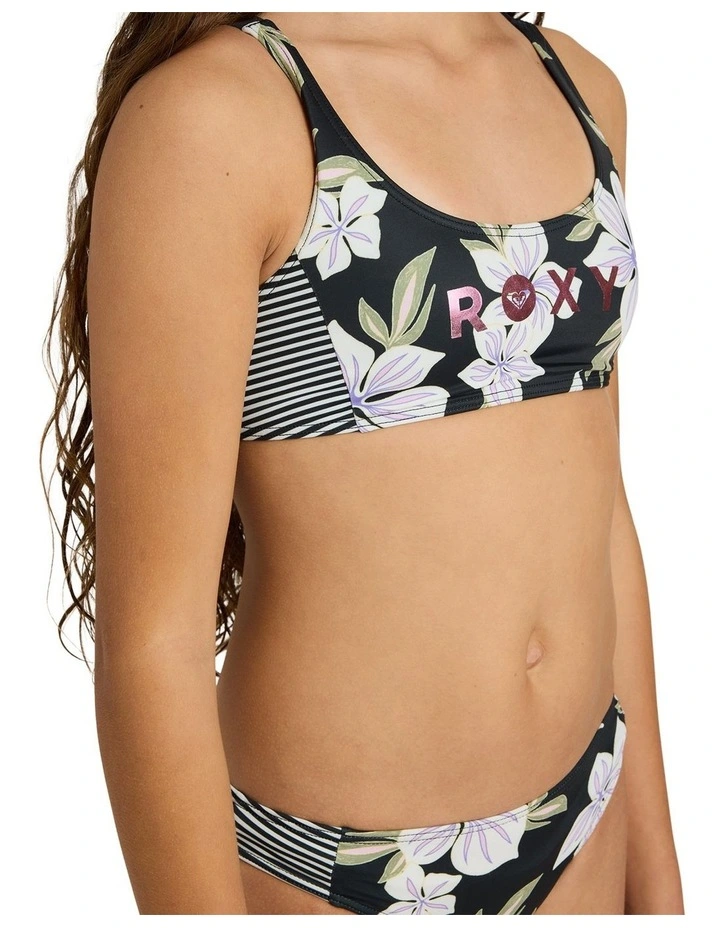 Girls 8-16 Of The Pacific Bralette Two Piece in Black image 4