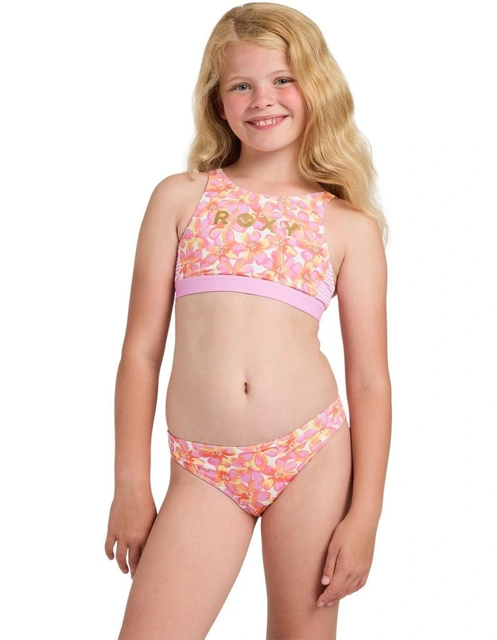 Girls 8-16 Petal Party Crop Top Two Piece in Purple image 1
