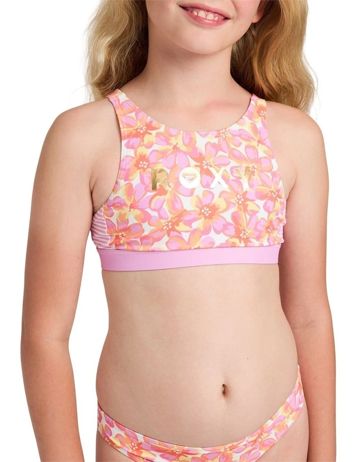 Girls 8-16 Petal Party Crop Top Two Piece in Purple image 4
