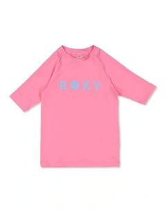 Girls 2-7 Essetial Long Sleeve One Piece Swimsuit in Pink