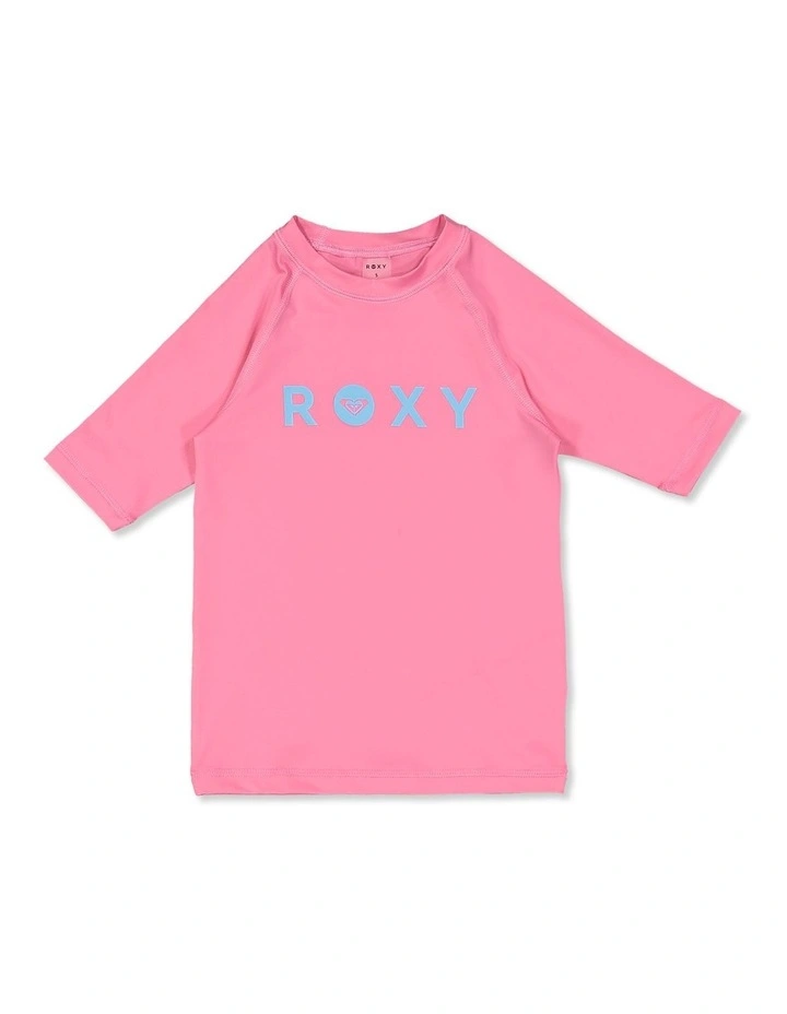 Girls 2-7 Essetial Long Sleeve One Piece Swimsuit in Pink image 1