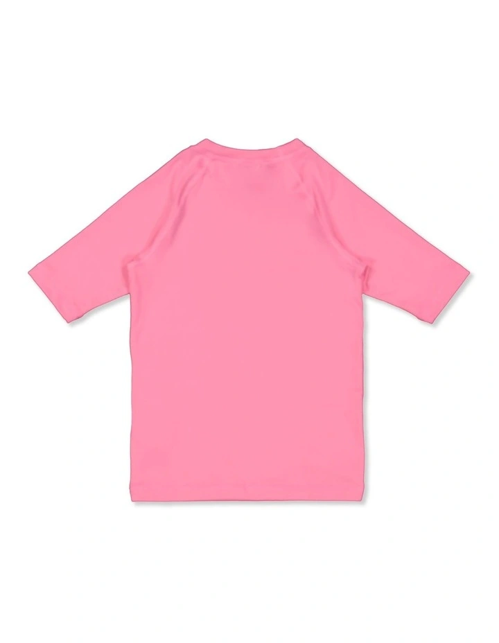 Girls 2-7 Essetial Long Sleeve One Piece Swimsuit in Pink image 2