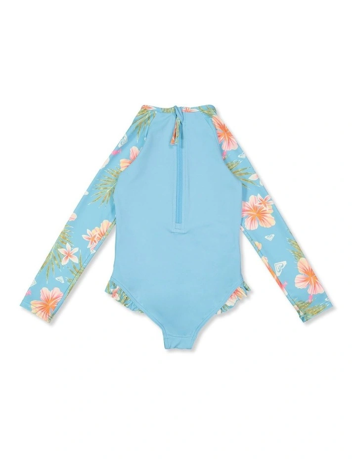 Girls 2-7 Hawayiha Long Sleeve One Piece Swimsuit In Blue image 2