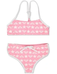 Girls 2-7 Super Star Bralette Two Piece in Pink