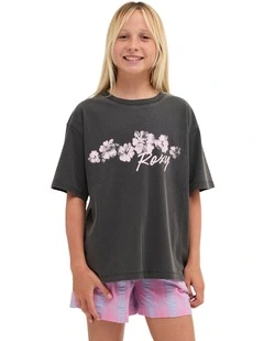 Girls 8-16 Flower Chain T-Shirt In T-Shirt in Black