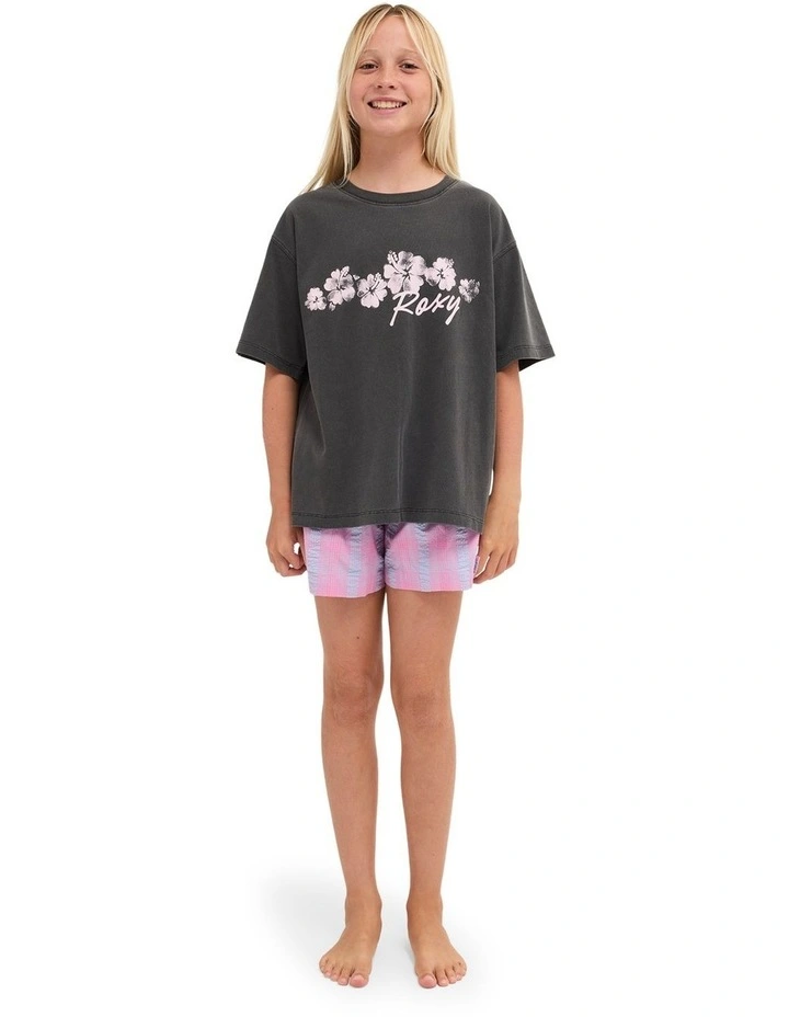 Girls 8-16 Flower Chain T-Shirt In T-Shirt in Black image 5