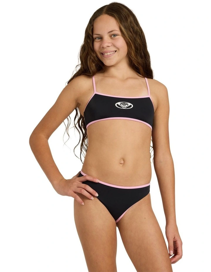 Girls 8-16 Swell Time Bralette Two Piece in Black image 1