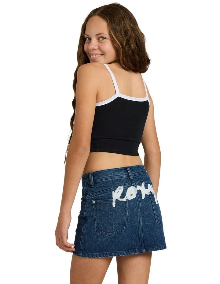 Girls 8-16 Rewind Me Cami Tank Top in Black image 2