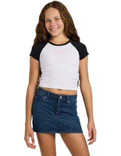 Girls 8-16 Rewind Me T-Shirt in White