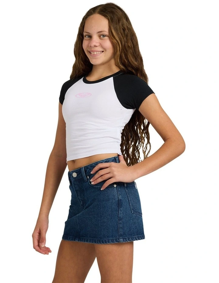 Girls 8-16 Rewind Me T-Shirt in White image 3