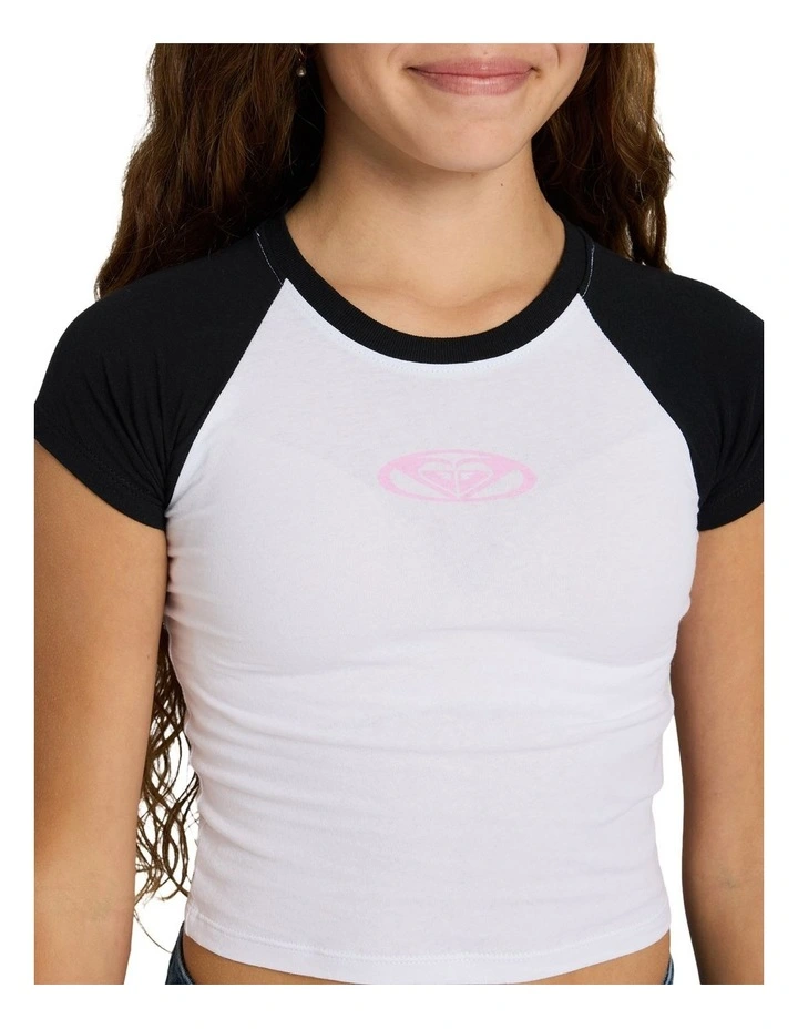 Girls 8-16 Rewind Me T-Shirt in White image 4