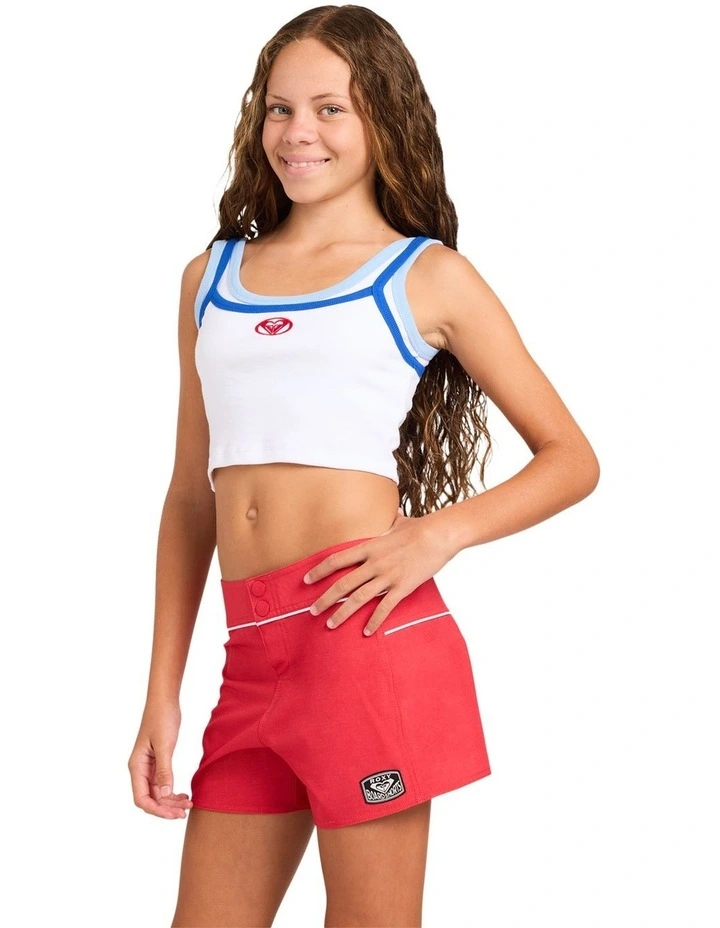 Girls 8-16 Betty Boardshorts In Scarlet image 3