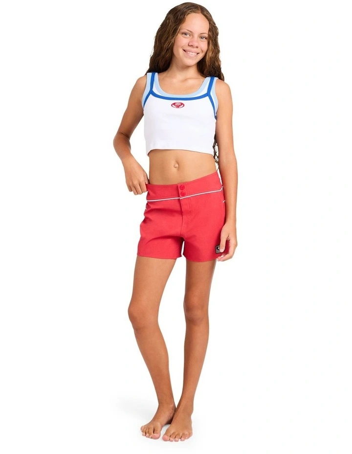 Girls 8-16 Betty Boardshorts In Scarlet image 5
