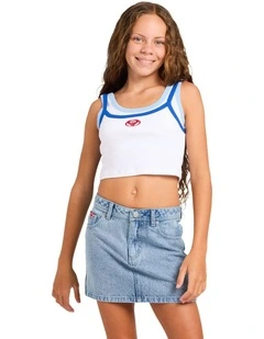 Girls 8-16 Backslider Denim Mini Skirt In Light Blue
