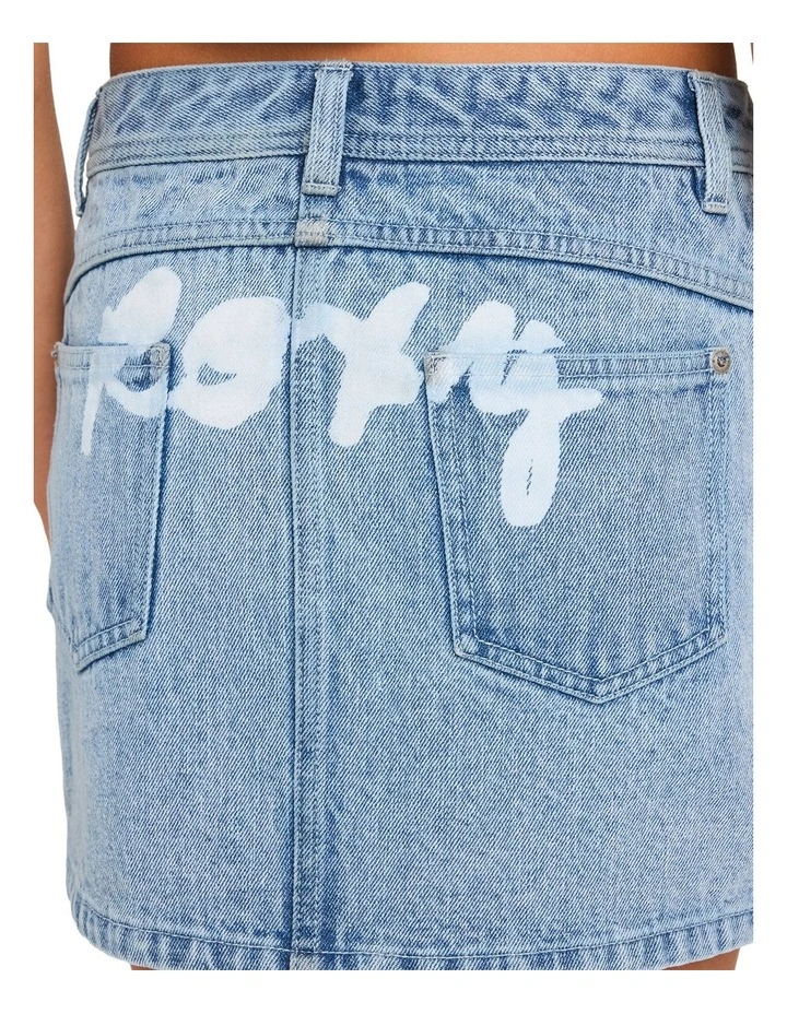 Girls 8-16 Backslider Denim Mini Skirt In Light Blue image 4