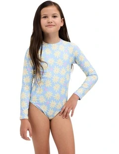 Girls 8-16 Daisy Darling Rash Vest In Windsurfer