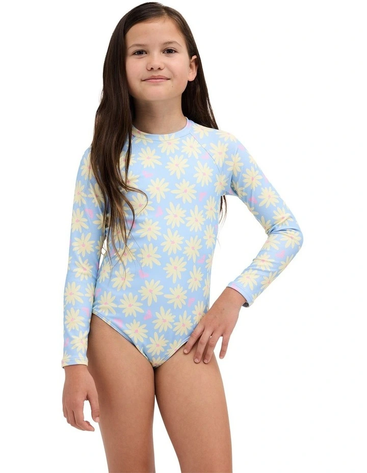 Girls 8-16 Daisy Darling Rash Vest In Windsurfer image 1