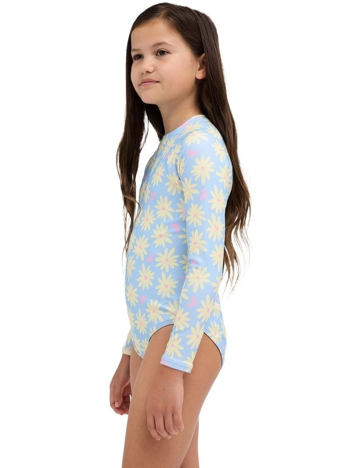 Girls 8-16 Daisy Darling Rash Vest In Windsurfer image 3
