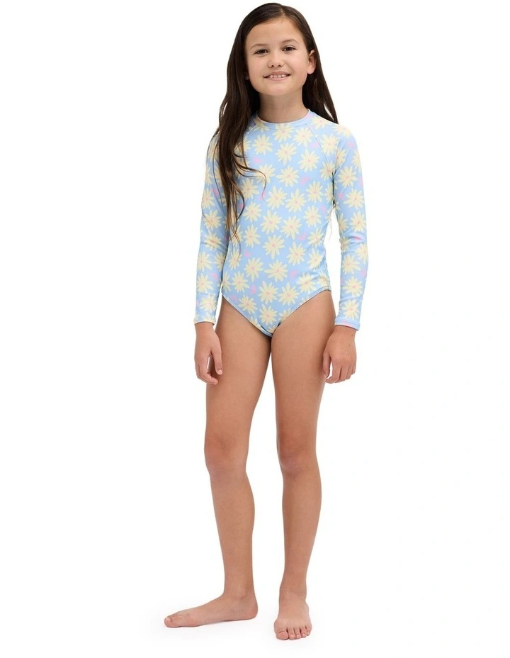 Girls 8-16 Daisy Darling Rash Vest In Windsurfer image 5