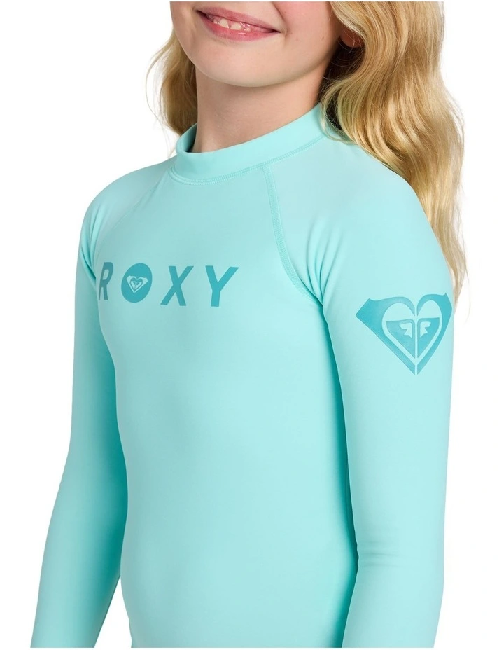 Girls 8-16 Heater UPF 50 Long Sleeve Rashguard In Aruba Blue image 4