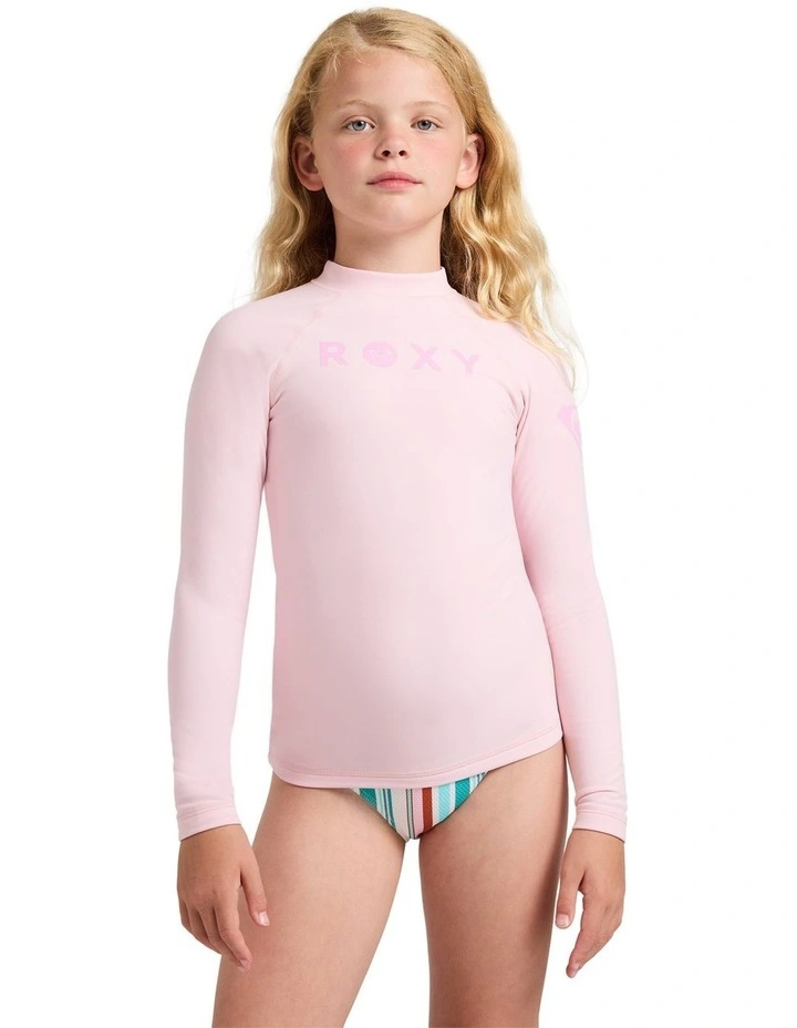 Girls 8-16 Girl Heater UPF 50 Long Sleeve Rashguard In Rose Shadow image 1