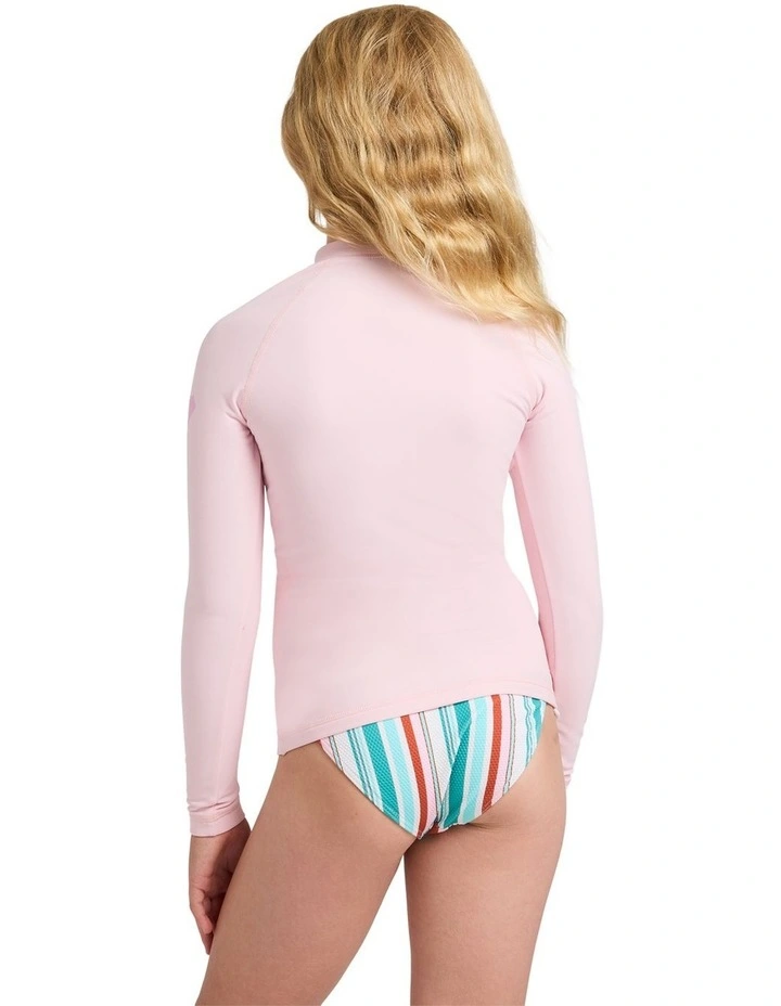 Girls 8-16 Girl Heater UPF 50 Long Sleeve Rashguard In Rose Shadow image 2