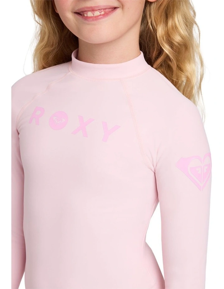 Girls 8-16 Girl Heater UPF 50 Long Sleeve Rashguard In Rose Shadow image 4