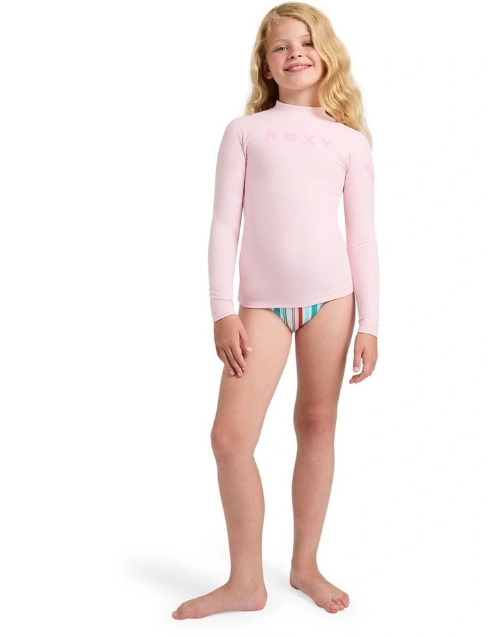 Girls 8-16 Girl Heater UPF 50 Long Sleeve Rashguard In Rose Shadow image 5