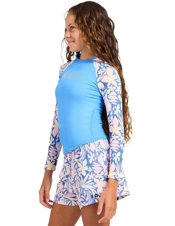 Girls 8-16 Active Moves UPF 50 Long Sleeve Rashguard In Marina image 3