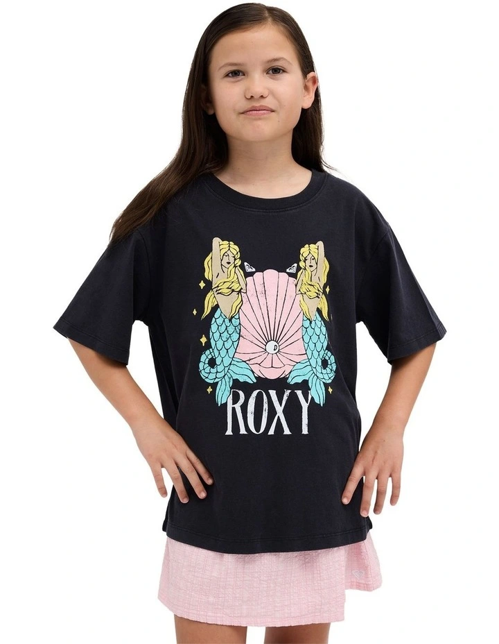 Girls 8-16 Mermaid T-Shirt In True Black image 1