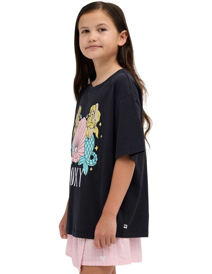 Girls 8-16 Mermaid T-Shirt In True Black image 3