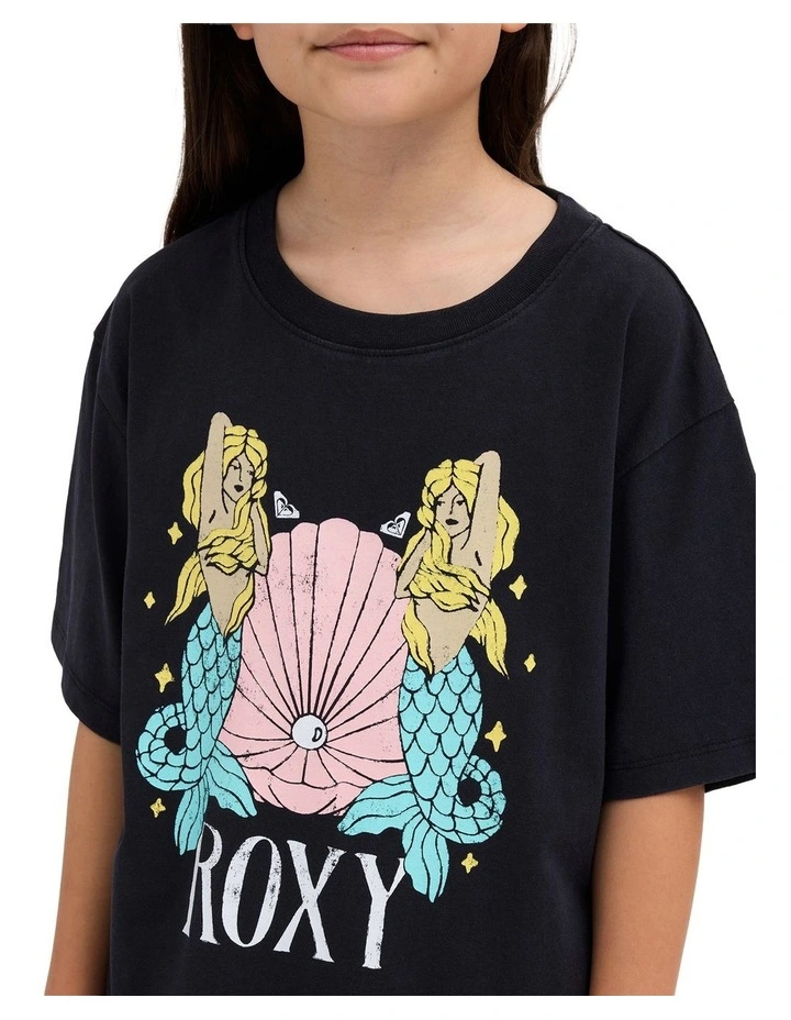 Girls 8-16 Mermaid T-Shirt In True Black image 4