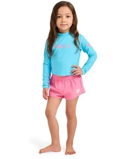 Girls 2-7 Solid Boardshorts in Pink Carnation