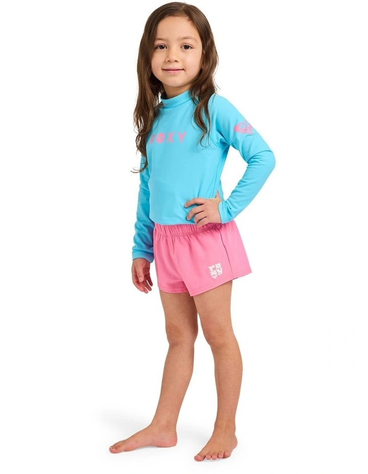 Girls 2-7 Solid Boardshorts in Pink Carnation image 3