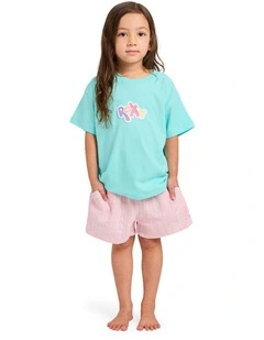 Girls 2-7 Aloha Blush Shorts In Powder Pink