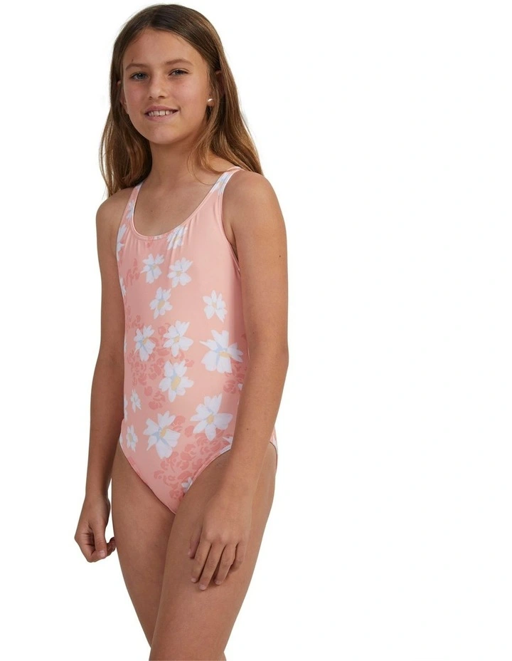 Salty Flower One Piece Swimsuit in Pink image 3