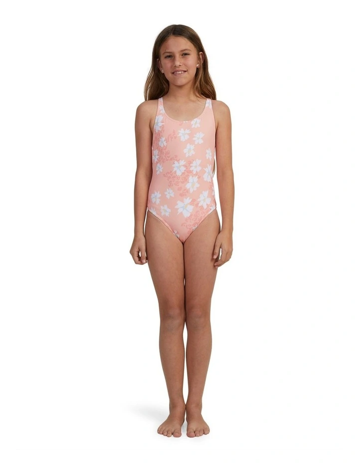 Salty Flower One Piece Swimsuit in Pink image 4