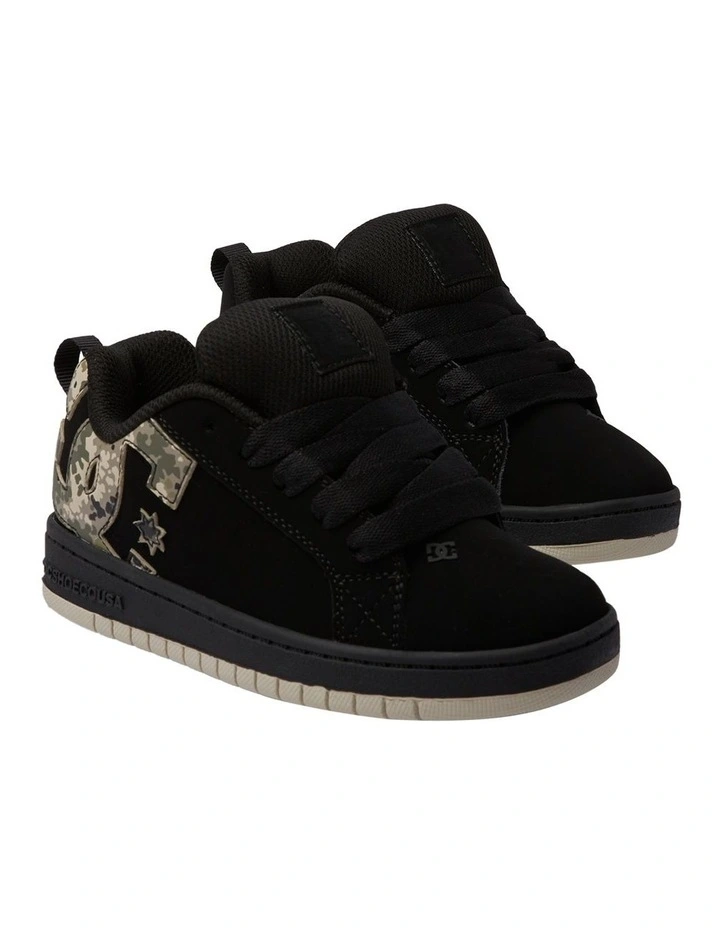 Court Graffik Leather Shoes in Black image 2