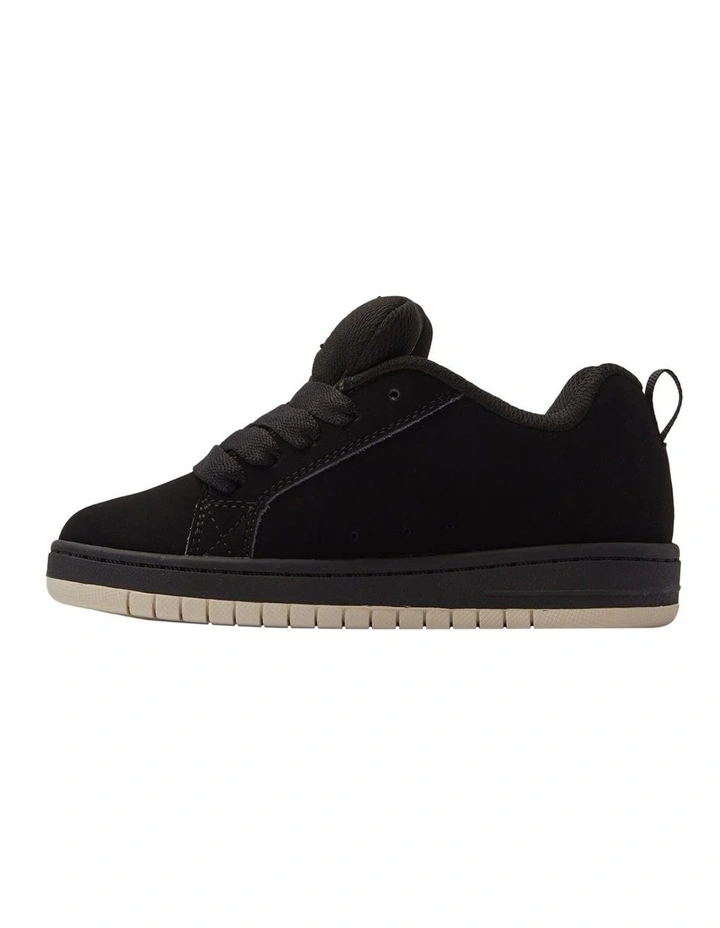 Court Graffik Leather Shoes in Black image 4