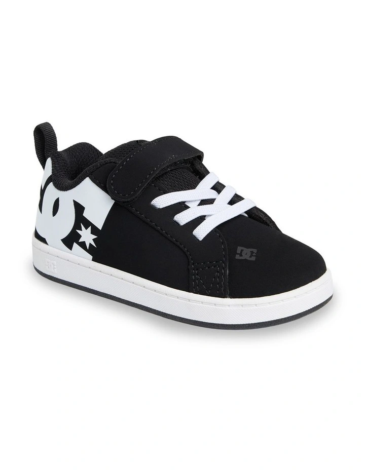 Toddler Court Graffic V Shoes In Black image 1