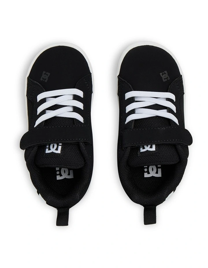 Toddler Court Graffic V Shoes In Black image 3