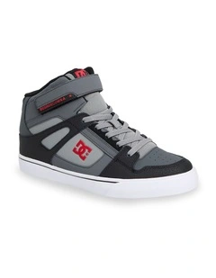 Boys 4-16 Pure High-Top EV Shoes In Black/Grey/Red