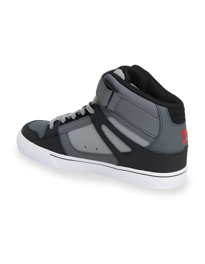 Boys 4-16 Pure High-Top EV Shoes In Black/Grey/Red image 2